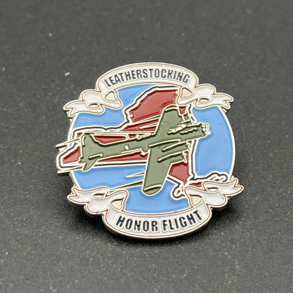 Leatherstocking Honor Flight‎ Airplane Lapel Hat Pin